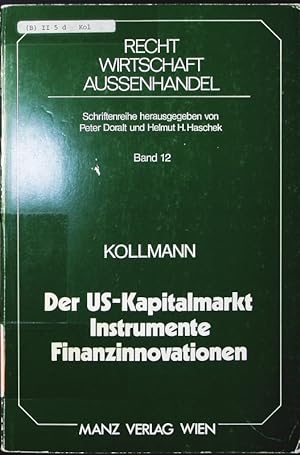 Immagine del venditore per Der US-Kapitalmarkt, Instrumente, Finanzinnovationen. venduto da Antiquariat Bookfarm