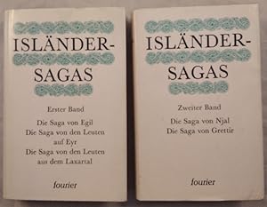 Isländer-Sagas, Konvolut von 2 Bänden [2 Bücher].