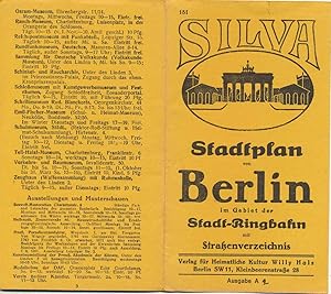 SILVA - Stadtplan von Berlin - Maßstab 1 : 22 000 - im Gebiet der Stadt-Ringbahn mit Straßenverze...