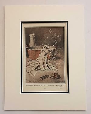 Bild des Verkufers fr Once Upon a Time, Original 1911 Colour Lithograph Dog Print zum Verkauf von Maynard & Bradley
