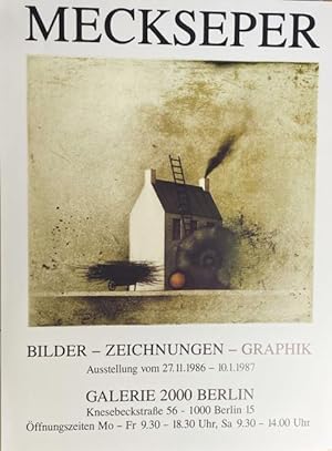 Bilder-Zeichnungen-Graphik. Ausstellungsplakat Galerie 2000 Berlin. Ausstellung vom 27.11.1986-10...