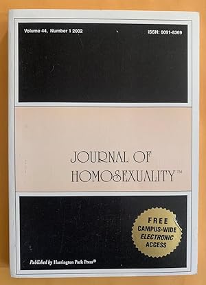 Bild des Verkufers fr Journal of Homosexuality: Volume 44, Number 1, 2002 zum Verkauf von Exchange Value Books