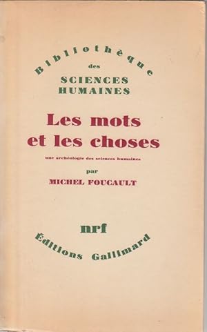 Seller image for Les mots et les choses. Une archologie des sciences humaines. for sale by ARTLINK