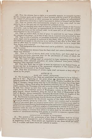 REPRINT OF THE OFFICIAL CONSTITUTION OF THE STATE OF ALABAMA, AS REVISED AND AMENDED BY THE ...