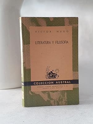 Literatura y filosofía. Colección Austral 652.