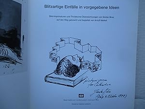 Gunter Brus: Blitzartige Einfalle in Vorgegebene Ideen (signed by artist with drawing)