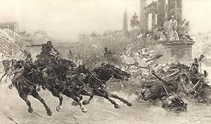 A CHARIOT RACE,ROME UNDER TRAJAN BY ULPIANO CHECA,1894 Photogravure