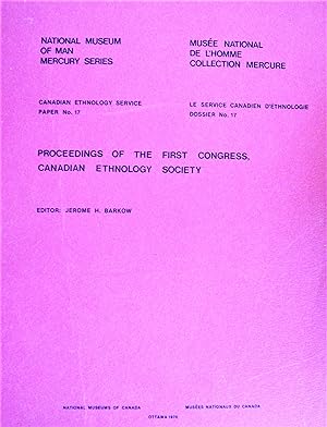Seller image for Proceedings of the First Congress, Canadian Ethnology Society for sale by Ken Jackson