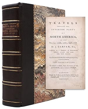 Bild des Verkufers fr Travels through the Interior Parts of North America, in the Years 1766, 1767, and 1768 . To which is added, Some Account of the Author and a copious Index zum Verkauf von James Cummins Bookseller, ABAA