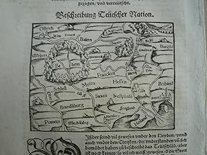 Beschreibung teutscher Nation, Karte, S.Muenster, anno 1567 --Blattmaß: 31 x 20 cm., Karte: 10 x ...