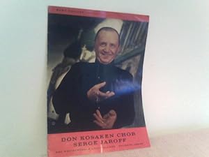 Programm zur Tournee 1959-1960 Don Kosaken Chor Serge Jaroff TOURNE 1959 /1960