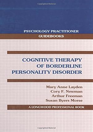Seller image for Cognitive Therapy of Borderline Personality Disorder for sale by Pieuler Store