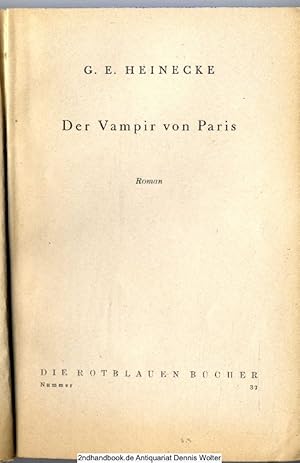 Bild des Verkufers fr Der Vampir von Paris : Roman zum Verkauf von Dennis Wolter