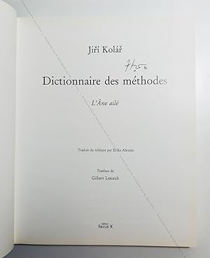 Jirí KOLÁR. Dictionnaire des méthodes. L'Âne ailé.