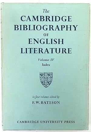 The Cambridge Bibliography of English Literature, Volume IV: Index