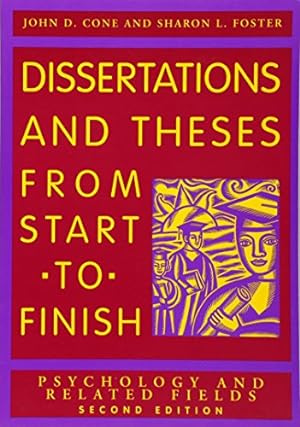 Seller image for Dissertation and Theses from Start to Finish: Psychology and Related Fields for sale by Pieuler Store