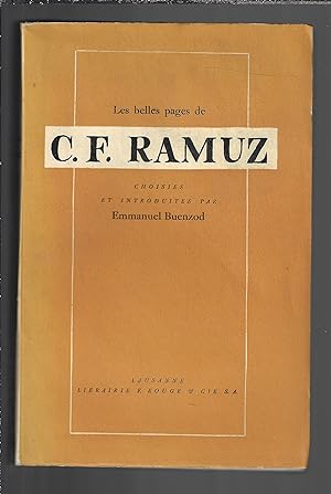 Les belles pages de C. F. Ramuz