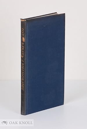 Seller image for DJUNA BARNES, A BIBLIOGRAPHY for sale by Oak Knoll Books, ABAA, ILAB