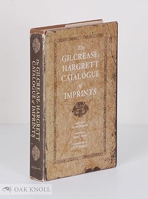Imagen del vendedor de GILCREASE - HARGRETT CATALOGUE OF IMPRINTS. Prepared for Publication and with an Introduction by G.P. Edwards. Foreword by John C. Ewers a la venta por Oak Knoll Books, ABAA, ILAB