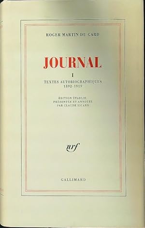 Image du vendeur pour Journal : Tome 1, textes autobiographiques (1892-1919) mis en vente par Librodifaccia