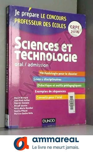 Bild des Verkufers fr Sciences et technologie - Professeur des coles - Oral admission - CRPE 2016: CRPE 2016 zum Verkauf von Ammareal