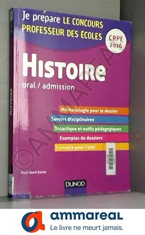 Seller image for Histoire Professeur des coles Oral admission - CRPE 2016: CRPE 2016 for sale by Ammareal