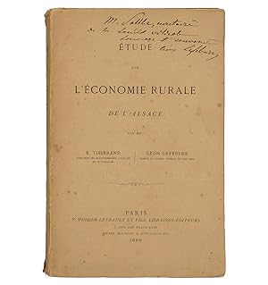 Seller image for Etude sur l'conomie rurale de l'Alsace. for sale by Librairie La Jument Verte