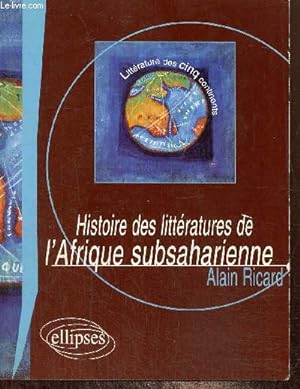 Bild des Verkufers fr Histoire des littratures de l'Afrique subsaharienne zum Verkauf von Le-Livre