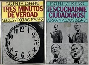 Imagen del vendedor de Tres minutos de verdad. Versos y poemas 1952-1958. Escuchadme, ciudadanos! 2 vols. a la venta por Librera Reciclaje