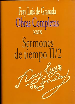 Seller image for Obras completas de Fray Luis de Granada. Vol. XXIX. Sermones de tiempo II/2 for sale by CA Libros