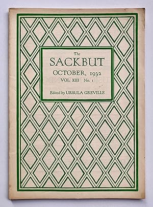 The Sackbut, Volume XIII, No. 1, October 1932