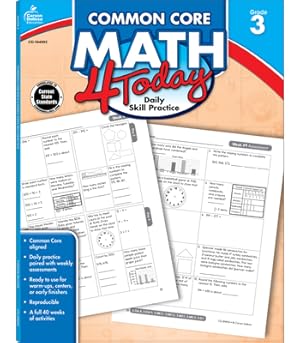 Immagine del venditore per Common Core Math 4 Today, Grade 3: Daily Skill Practice (Paperback or Softback) venduto da BargainBookStores