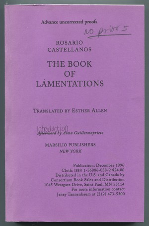 Seller image for The Book of Lamentations for sale by Between the Covers-Rare Books, Inc. ABAA