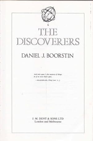 Imagen del vendedor de The Discoverers a la venta por Goulds Book Arcade, Sydney