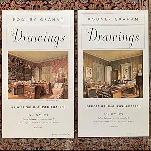 Set of two posters for Rodney Graham s exhibition "Drawings" at Bruder Grimm Museum in Kassel, Do...