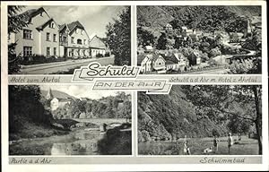 Ansichtskarte / Postkarte Schuld an der Ahr Rheinland Pfalz, Hotel zum Ahrtal, Schwimmbad, Ort mi...