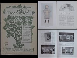 ART ET DECORATION - MAI 1913 - BOUTET DE MONVEL, VANNERIE, MOSLER, VOLLMY JENNY