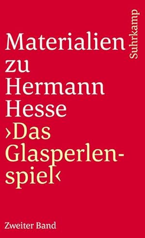 Bild des Verkufers fr Materialien zu Hermann Hesses Das Glasperlenspiel : Zweiter Band zum Verkauf von AHA-BUCH GmbH