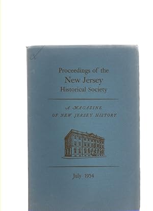 Seller image for Proceedings of the New Jersey Historical Society Volume LXXII Number 3 July 1954 Whole Number 278 for sale by McCormick Books