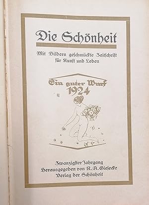 Die Schönheit. Mit Bildern geschmückte Zeitschrift für Kunst und Leben. XX. Jg. 1924. Buchschmuck...