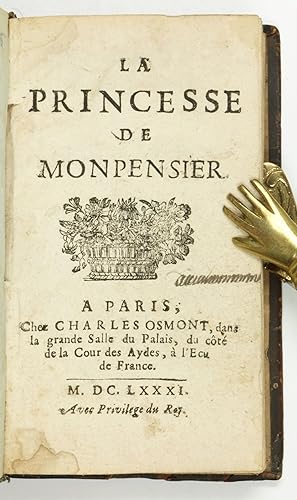 Seller image for La princesse de Monpensier. for sale by Antiquariat INLIBRIS Gilhofer Nfg. GmbH