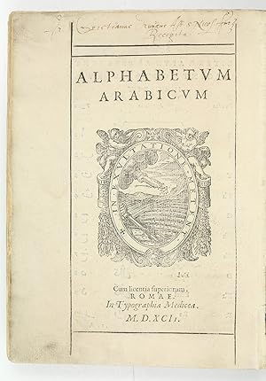 Seller image for Alphabetum Arabicum [and three other publications from the Medici Oriental Press]. for sale by Antiquariat INLIBRIS Gilhofer Nfg. GmbH