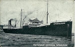 Cartolina pubbl. Lubrificanti "Spido" Motonave cisterna Spidoleine" Genova 1929
