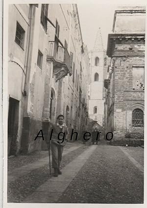 Fotografia originale, Alghero/La cattedrale (Sardegna) 1930ca.
