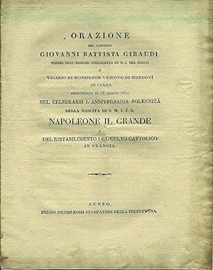 Giraudi - Orazione nel celebrarsi la nascita di Napoleone il Grande Cuneo 1811