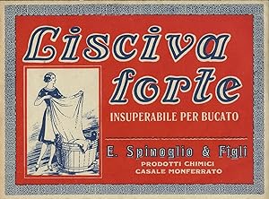 Lisciva Forte detersivo/Grande etichetta Spinoglio/Casale Monferrato 1940ca.