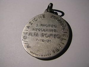 Rara medaglia originale Trofeo motociclistico di regolarità Alfa Romeo 1951