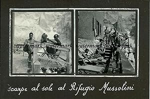 2 Fotografie originali, Rifugio Zsigmondy-Comici (Mussolini) Bolzano 1929