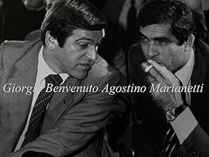 Fotografia originale Giorgio Benvenuto UIL con Agostino Marianetti CGIL 1980ca.