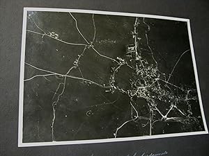 Fotografia aerea originale, 1a Guerra Mondiale Asiago dopo il bombardamento 1916